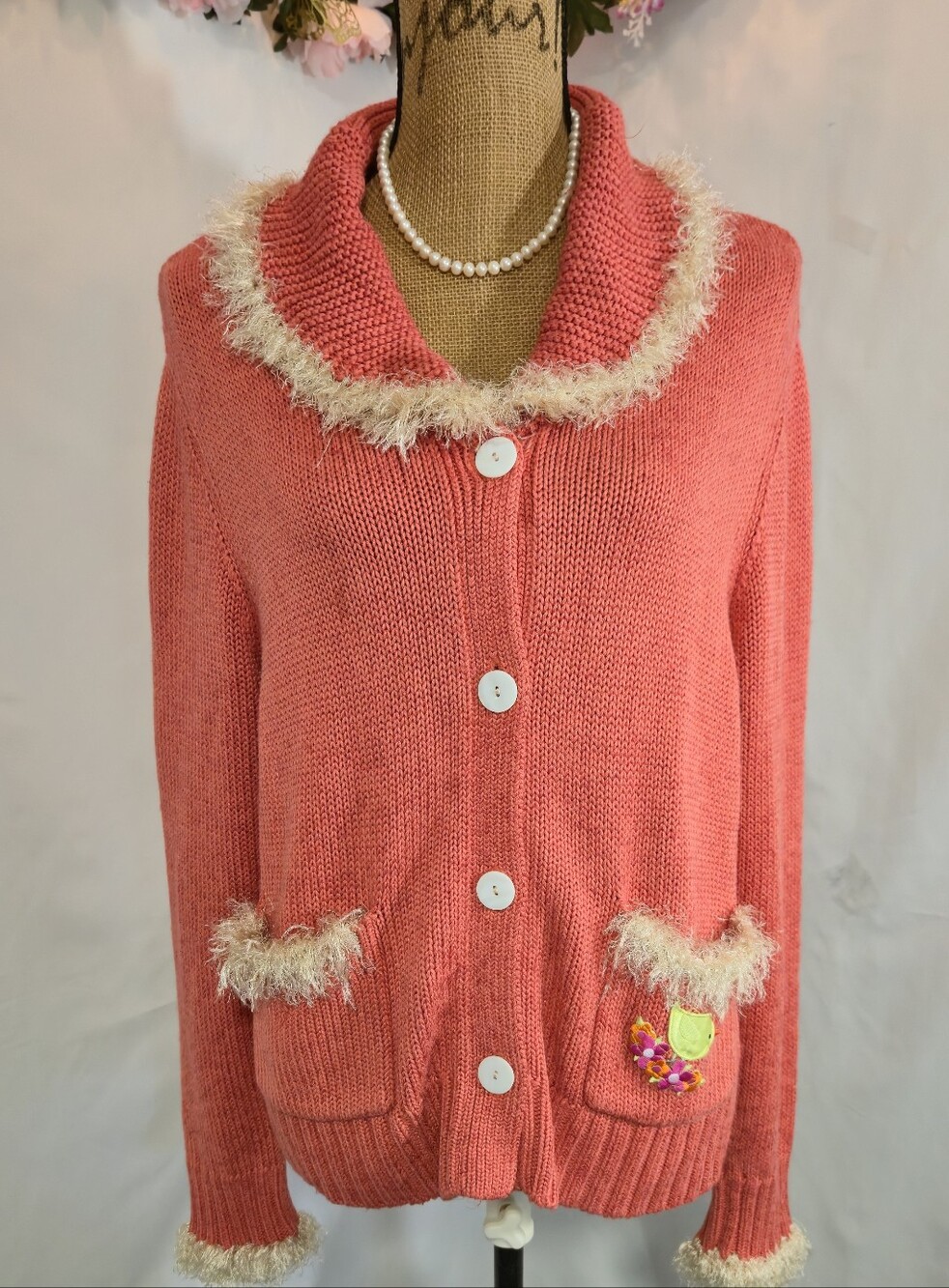 J. Jill Coral Knit Sweater